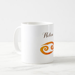 Goldkrebs-Zodiac-Zeichen-Individuelle Name Kaffeetasse