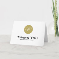 Goldkreis-Schrift-Monogramm-Hochzeit-Dankeskarten
