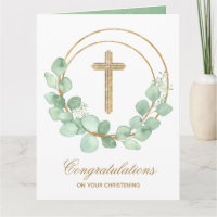 Goldkreuz Eukalyptus Christening