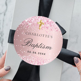 Goldkreuz Runder Aufkleber