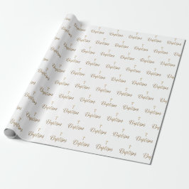 Goldkreuz Taufe Wiederholung Christlich Geschenkpapier