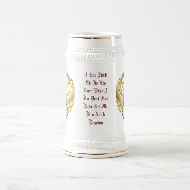 GoldKrieger spartanischer Stein Bierglas (Mittel)