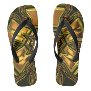 Goldkristall-Fraktal-Flipp-Flops Flip Flops