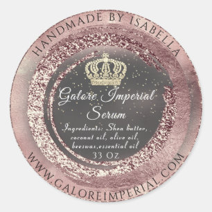 Goldkrone Name Grau Körperkosmetik Prinzessin Runder Aufkleber