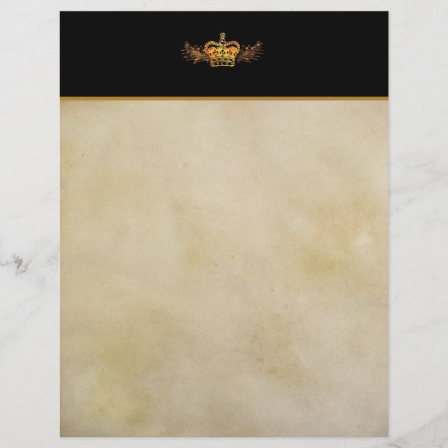 Goldkrone Pergament-Look Letterhead (Vorderseite)