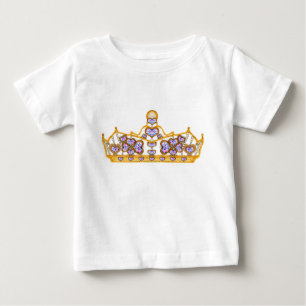Goldkrone von Herzdiamanten Baby T-shirt