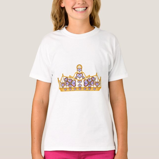 Goldkrone von Herzdiamanten T-Shirt (Vorderseite)