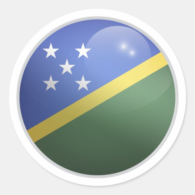 Goldkronenglanzflagge Runder Aufkleber (Vorderseite)