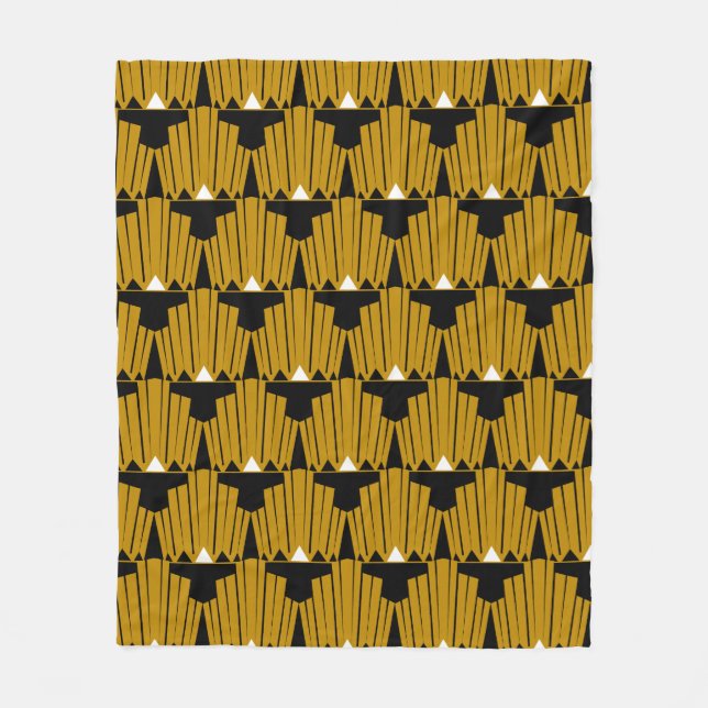 Goldkunst-Deko-Gewohnheits-Muster Fleecedecke (Vorderseite)