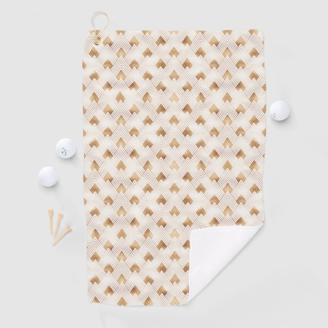Goldkunst-Deko-Muster Golfhandtuch (Insitu)