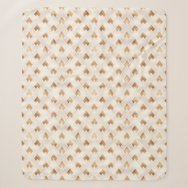Goldkunst-Deko-Muster Sherpadecke (Vorderseite)