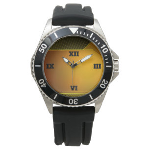 Goldkunst-Dekoentwurf in einer modernen Art Armbanduhr