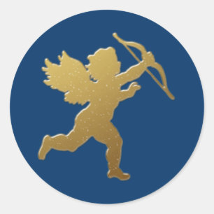 Goldkupid Runder Aufkleber