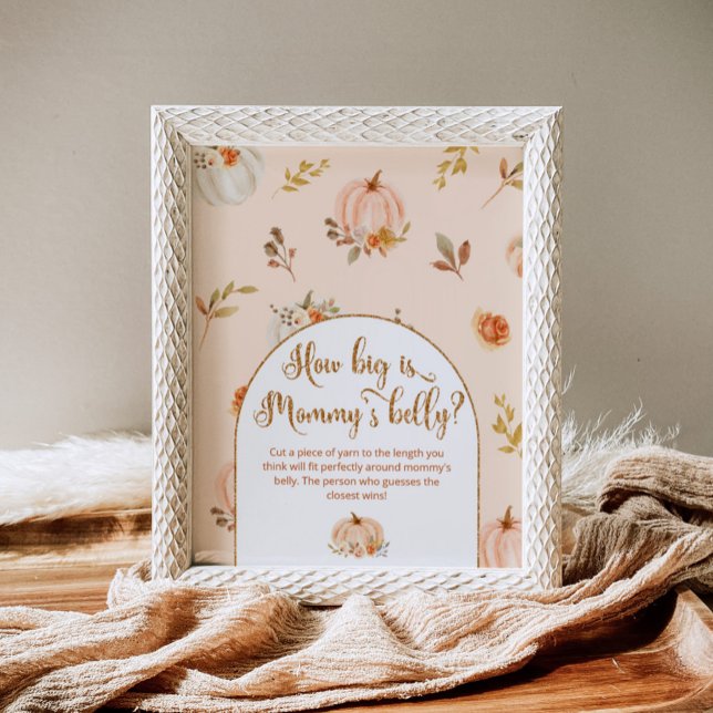 Goldkürbis, wie groß das Bauchspiel der Mama ist Poster (Von Creator hochgeladen)