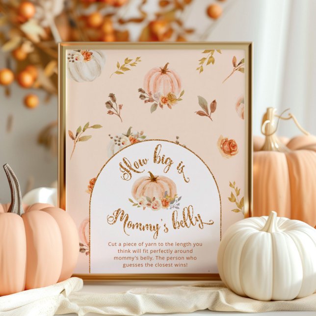 Goldkürbis, wie groß das Bauchspiel der Mama ist Poster (Von Creator hochgeladen)