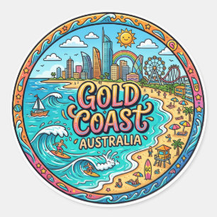 Goldküste Australien Runder Aufkleber