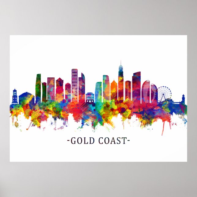 Goldküste Australien Skyline Poster (Vorne)