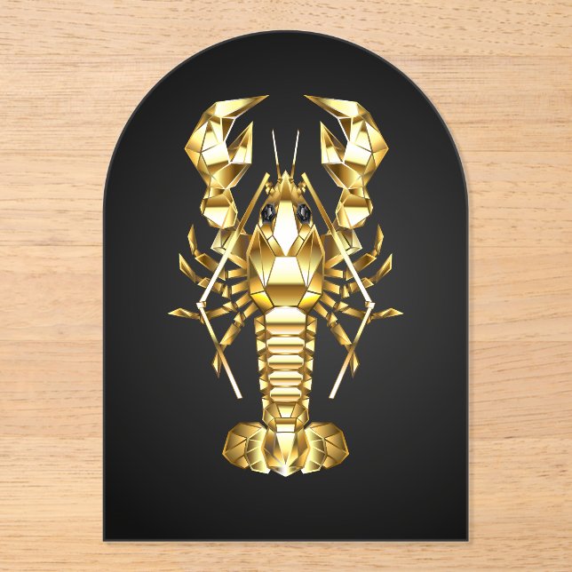 Goldlachs Acryleinladungen (Vorderseite)