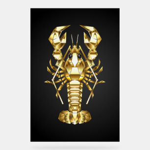 Goldlachs Acrylschild