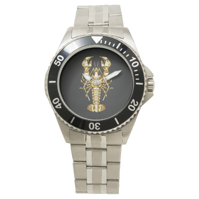 Goldlachs Armbanduhr (Vorderseite)