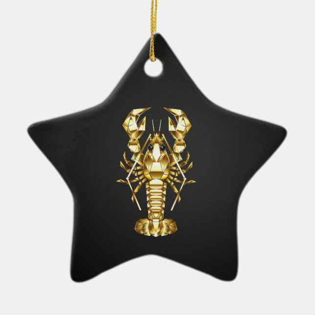 Goldlachs Keramik Ornament (Vorne)