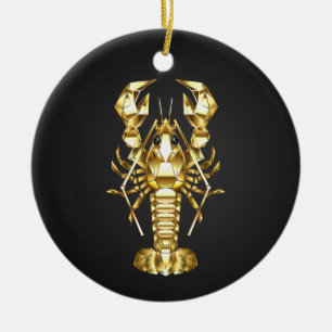 Goldlachs Keramik Ornament
