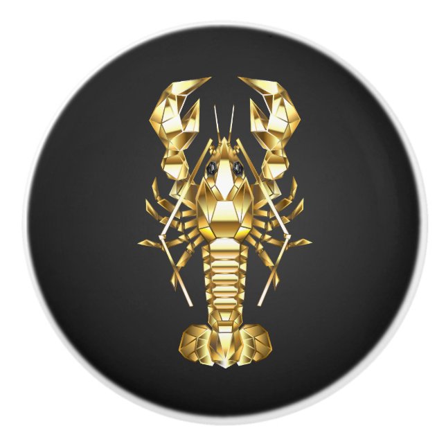 Goldlachs Keramikknauf (Vorderseite)