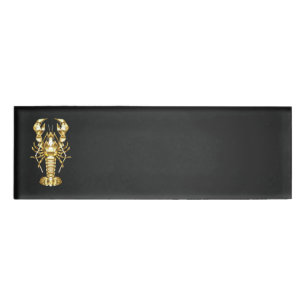 Goldlachs Namenschild