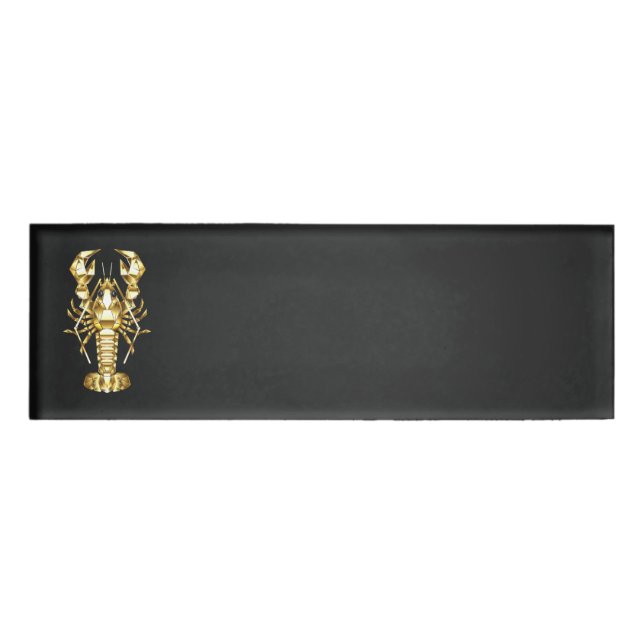 Goldlachs Namenschild (Vorderseite)