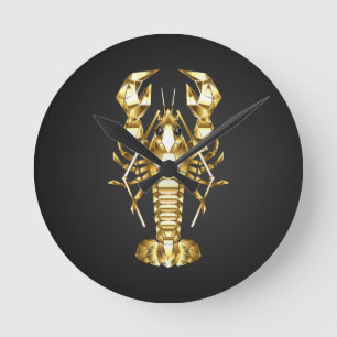 Goldlachs Runde Wanduhr