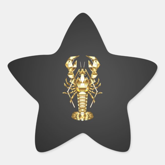 Goldlachs Stern-Aufkleber (Vorderseite)