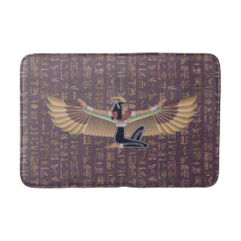 Goldlavender ägyptische Prinzessin Hieroglyphen Badematte