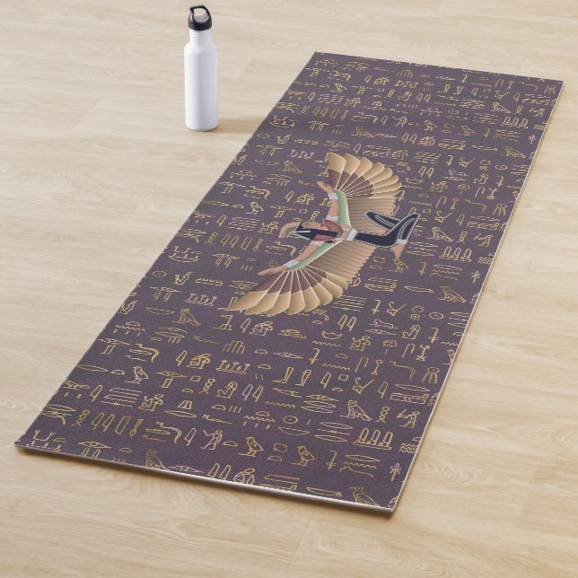 Goldlavender ägyptische Prinzessin Hieroglyphen Yogamatte (Beispiel)