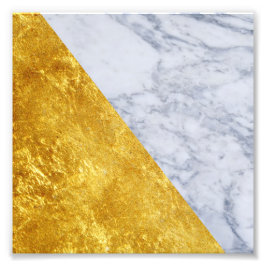 Goldleaf-Foto aus weißem Marmor Print Fotodruck
