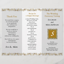 Goldleaf für das Hochzeitsprogramm