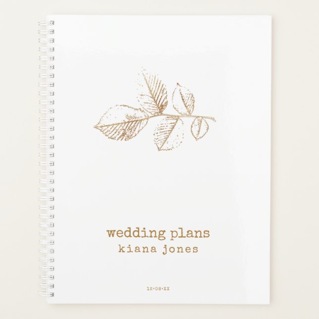 Goldleaf-Hochzeitspläne ID655 Planer (Vorderseite)