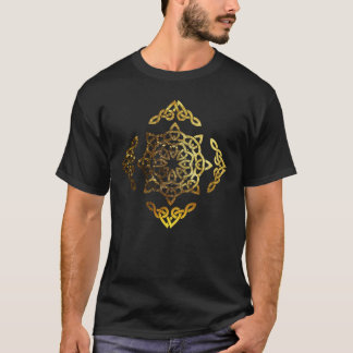 Goldleder keltischer Knoten T-Shirt