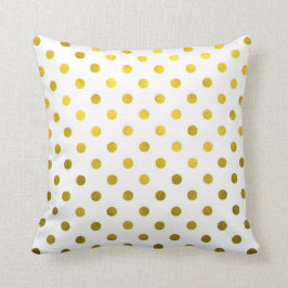 Goldleder Metallische Imitat Fohlen Kleiner Polka  Kissen