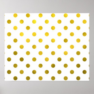 Goldleder Metallische Imitat Fohlen Kleiner Polka Poster