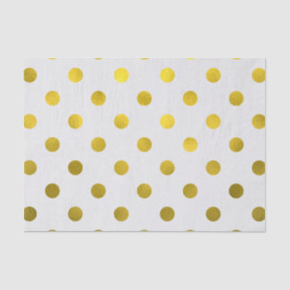 Goldleder Metallische Imitat Fossil Große Polka Do Seidenpapier