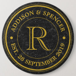 Goldleder zum Hochzeitstag Button