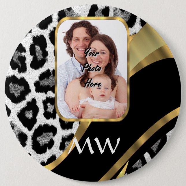 Goldleopard Button (Vorderseite)