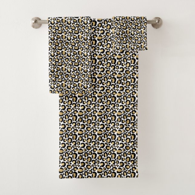 Goldleopard-Druck Badhandtuch Set (Insitu)