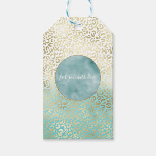 Goldleopard-Printwerbung für Girl-Minze Geschenkanhänger