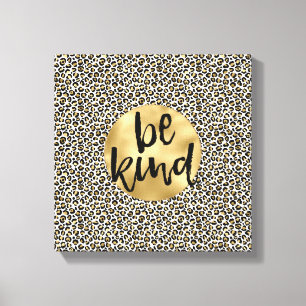 Goldleopard-Printwerbung Leinwanddruck