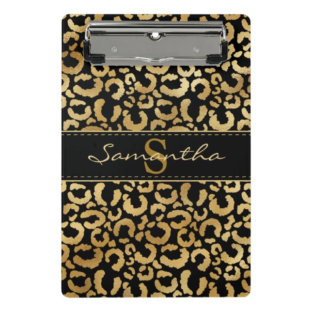 Goldleoparddruck Mini Klemmbrett (Vorderseite)