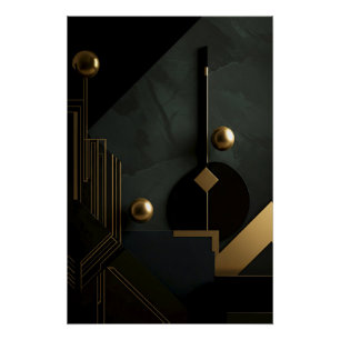 Goldlicht-Minimalistenoase Poster