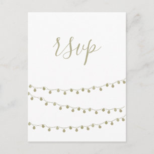 Goldlichter Moderne Hochzeitskarten Einladungspostkarte