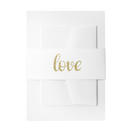GoldLiebe-Einladungsbänder, Glitter-Schriftart Einladungsbanderole