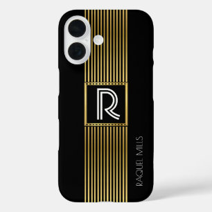 Goldlinien Monogramm / mit Monogramm schwarz title_seo2